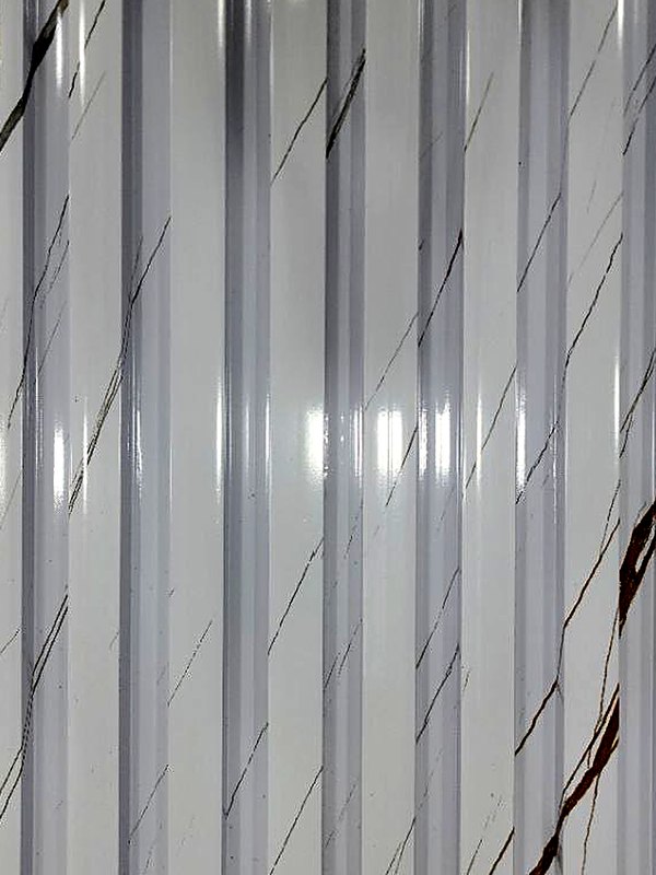3D-панель King Plast X18-67 — белый мрамор, 18 см