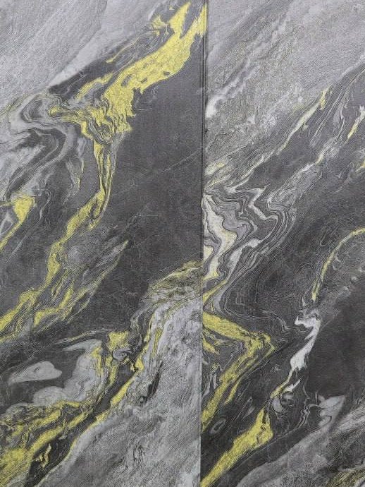 King Plast Dekorplast 25-170 PVX paneli — oltinli toʻq marmar, eni 25 sm