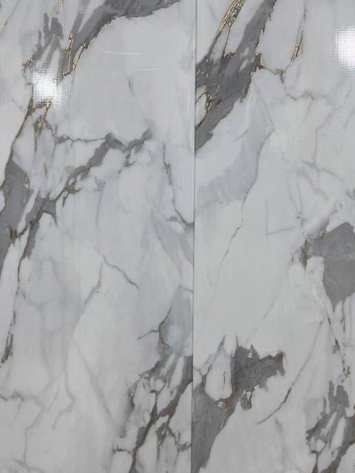 King Plast Dekorplast 40-224 PVX paneli — kulrang-oq marmar, eni 40 sm