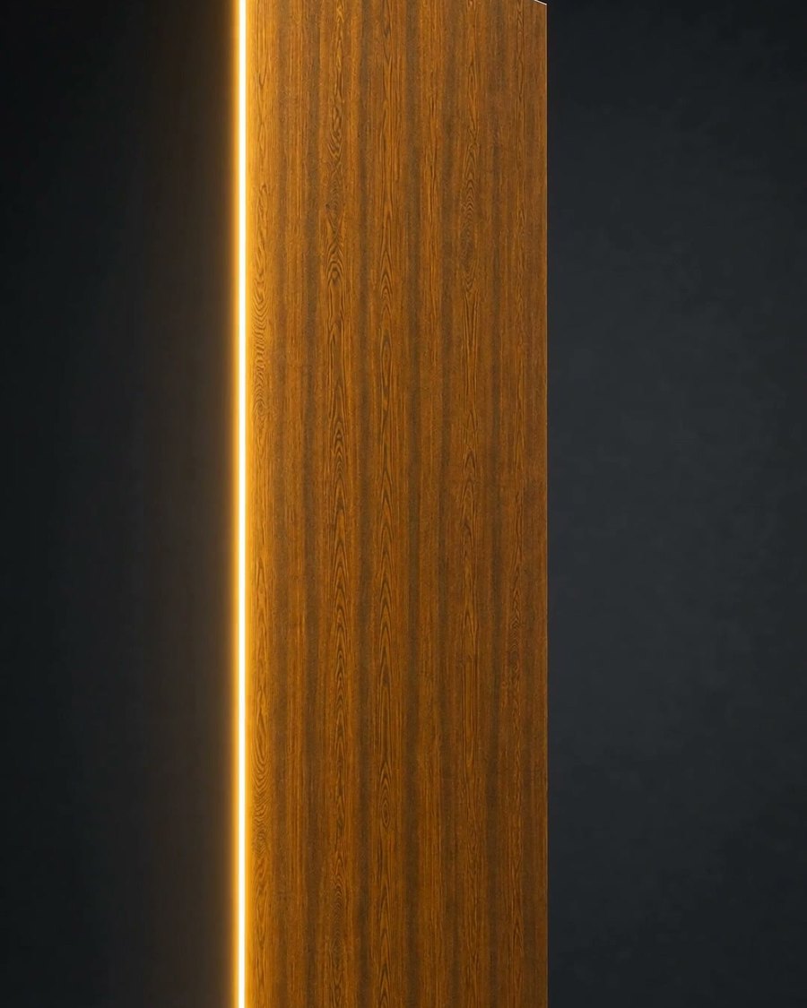 Yogʻoch naqshli King Plast MDF paneli, balandligi 3 metr